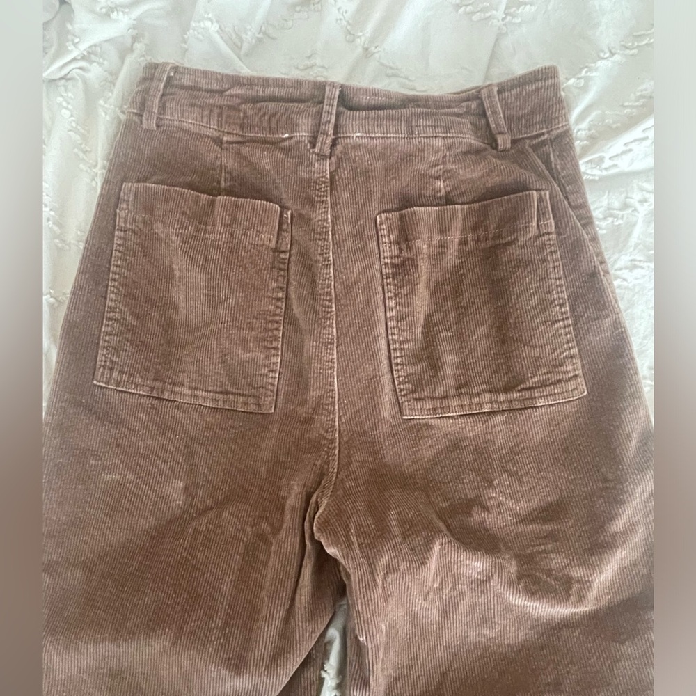 Brown corduroy, wide leg pant - Picture 2 of 5